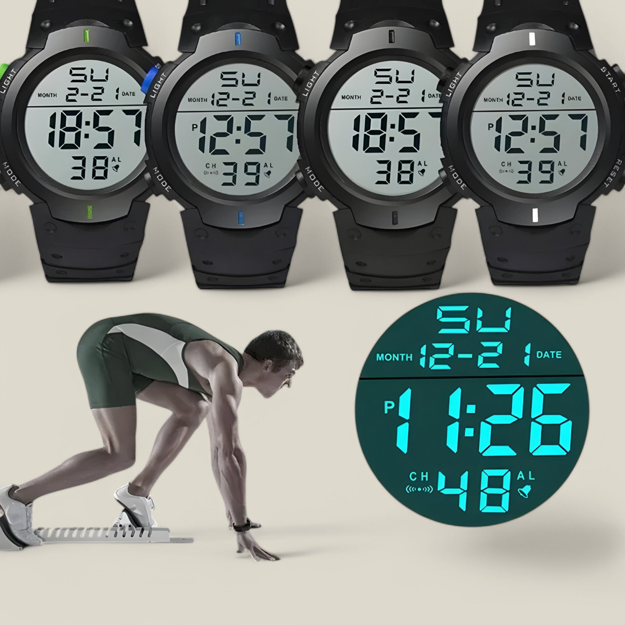 Tery | Montre Sport LED pour Homme