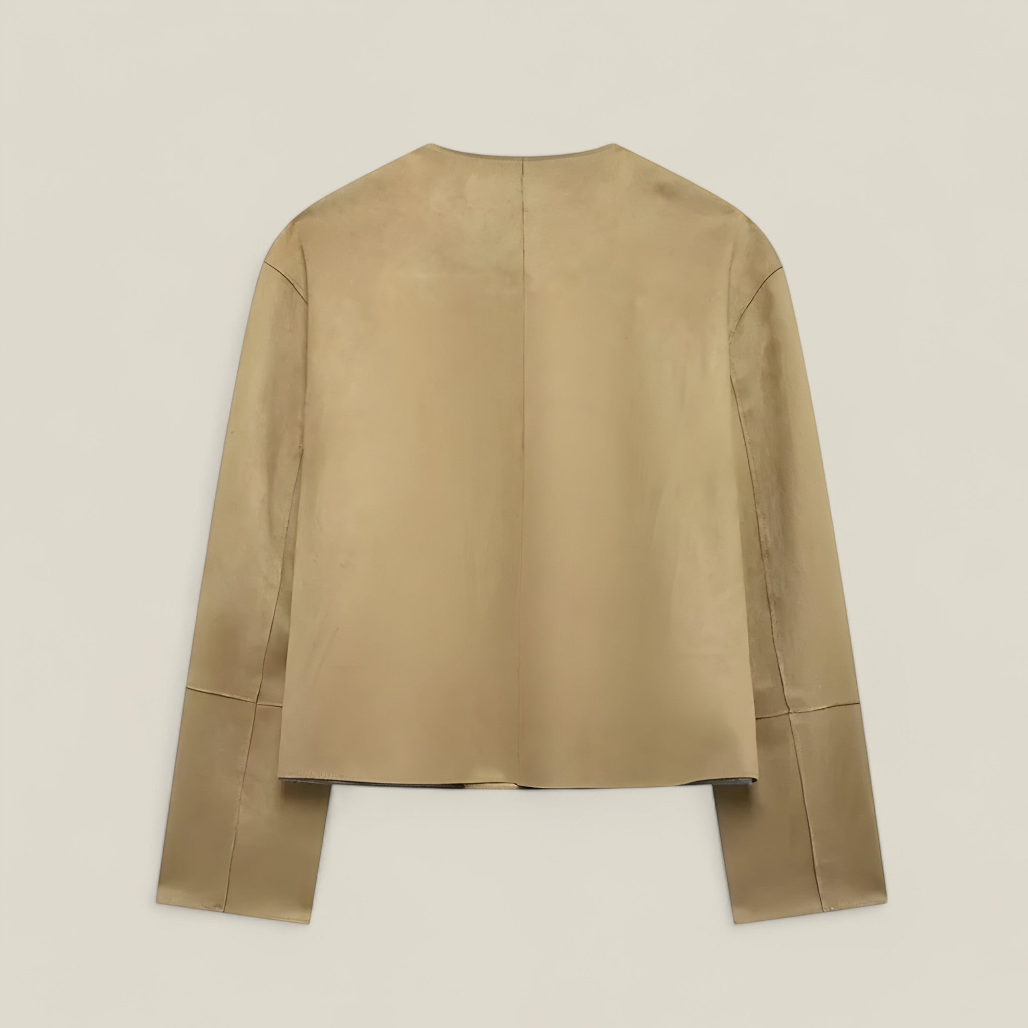 Senna | Veste en daim – Élégance décontractée - Beige