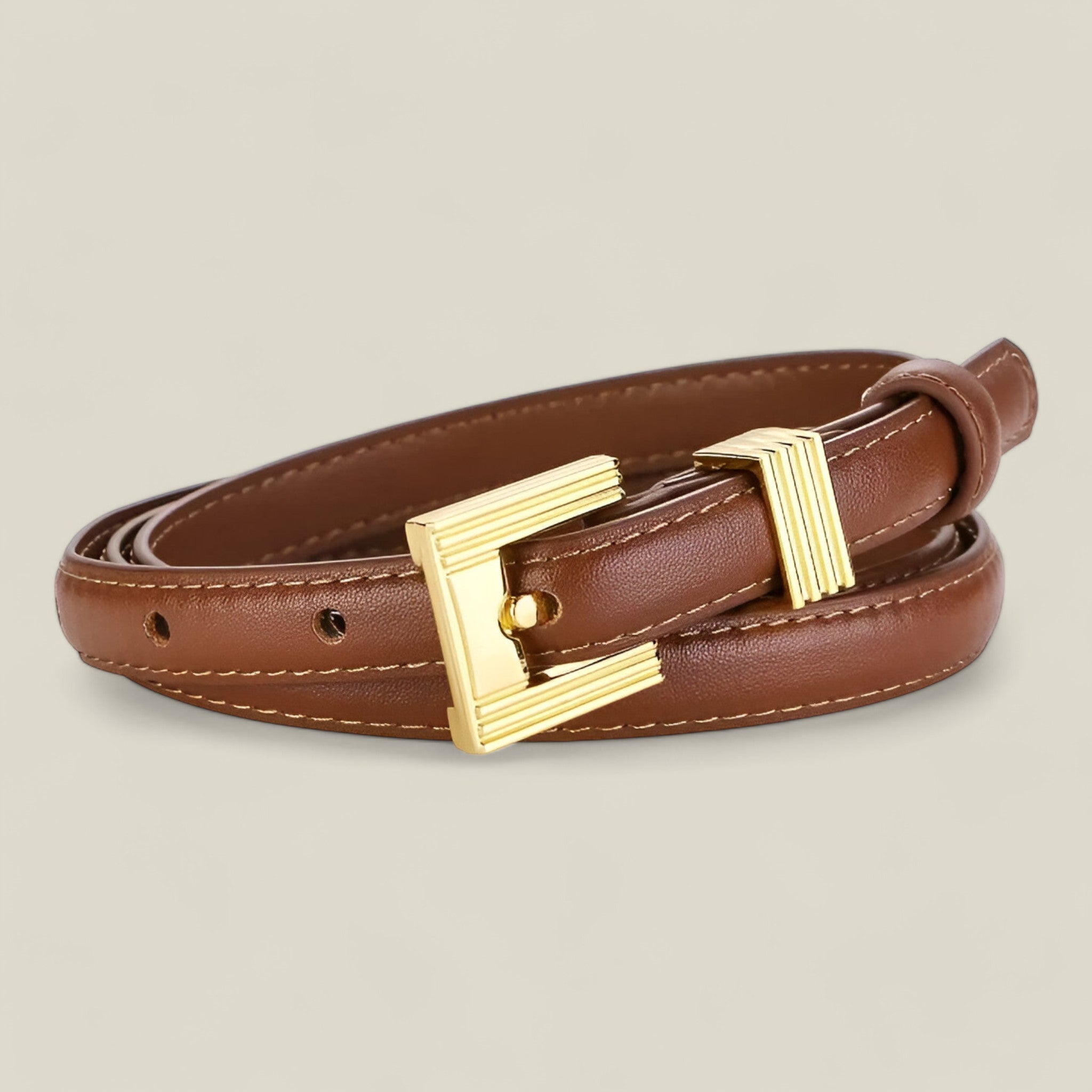 Clea | Ceinture fine en cuir - Légère et confortable