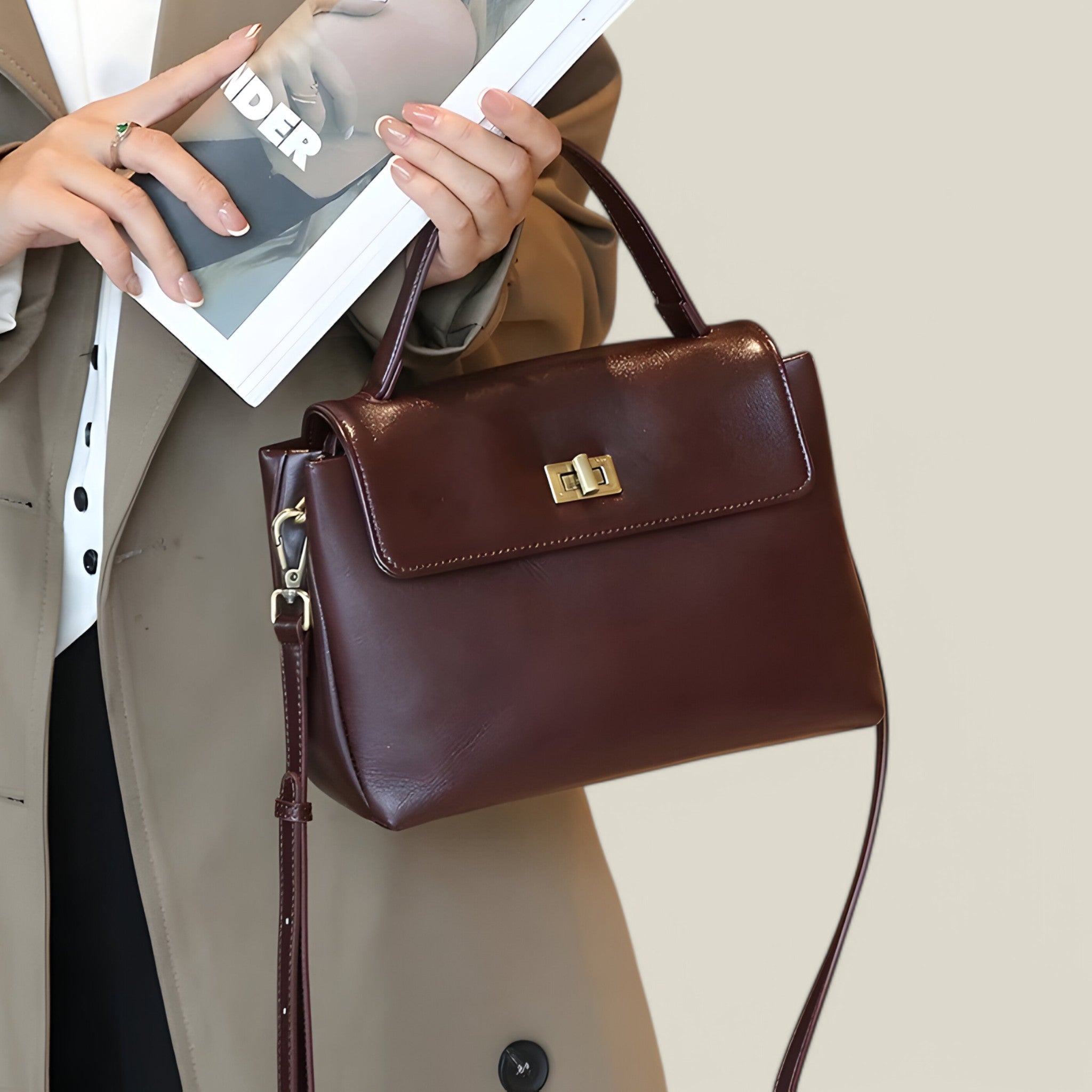Reine | Sac Fourre-Tout en Cuir Véritable