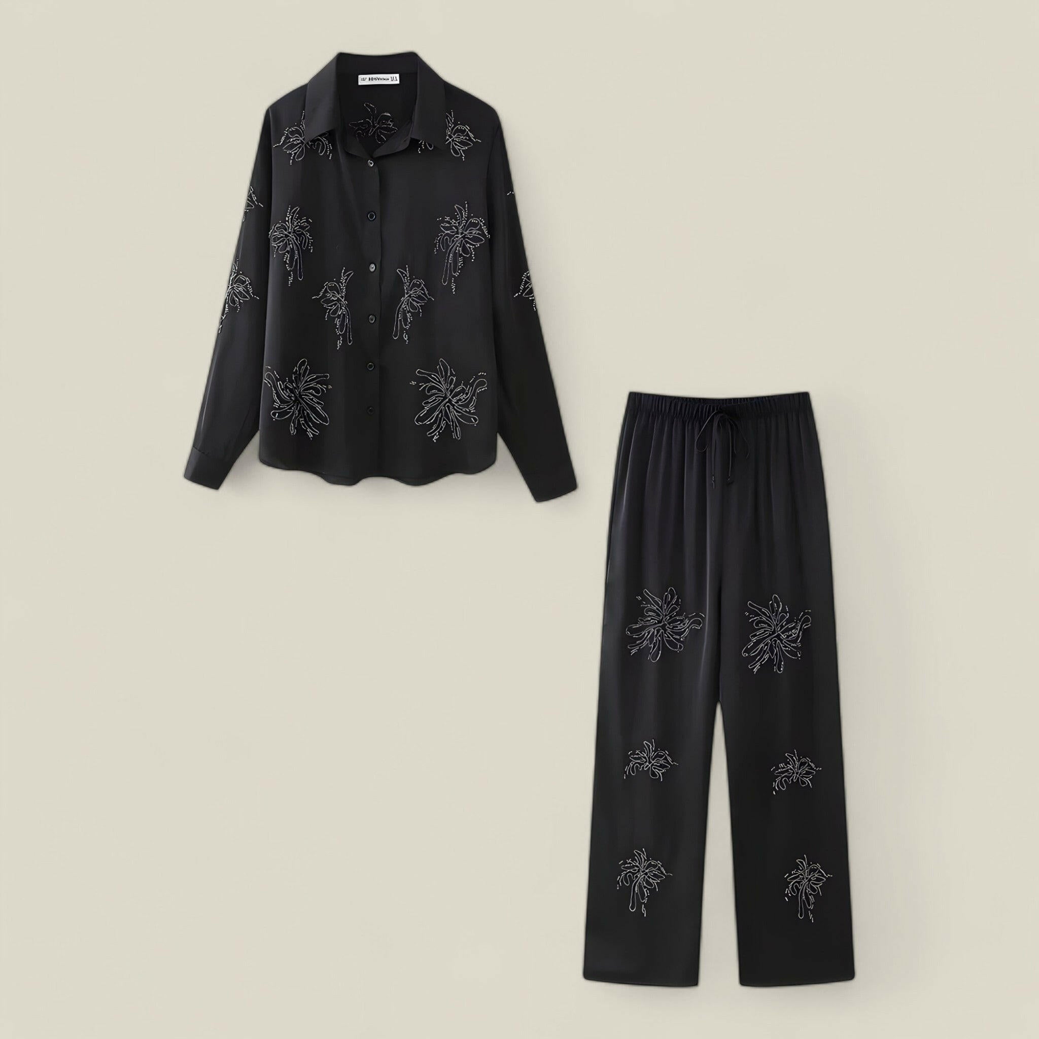 Lea | Ensemble ornée de perles – Élégance et confort