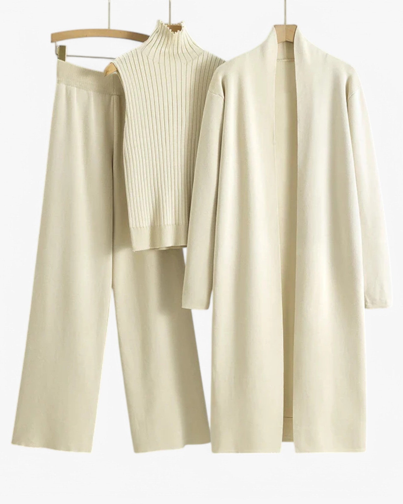 Ivy I Vintage Strikkesæt i 3 dele - Abrikos En størrelse - women's fashion - {{ product_tags }
