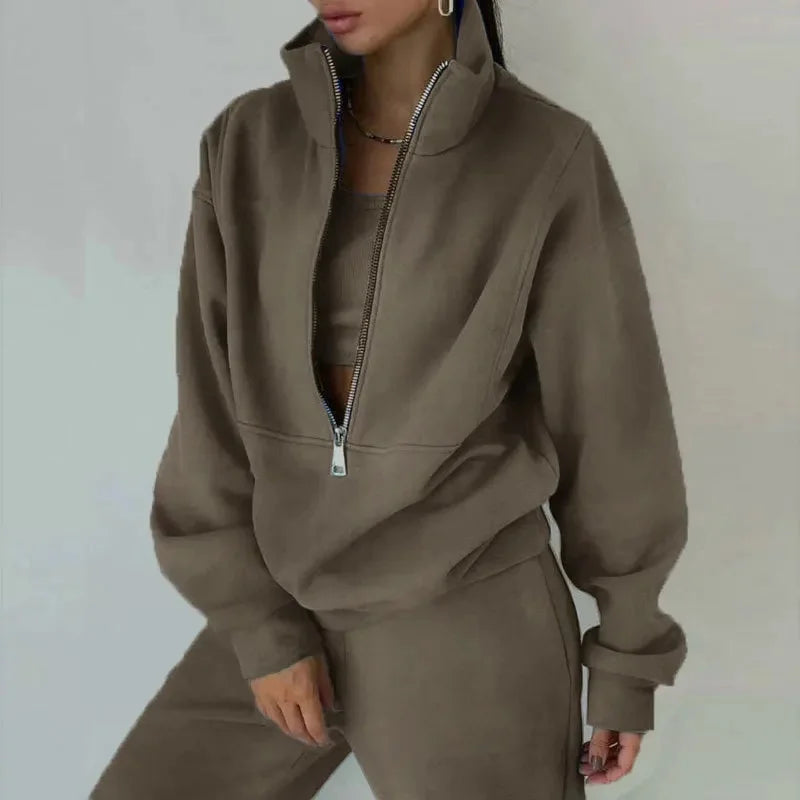 Women's Cozy Winter Sweatshirt & Pants Set