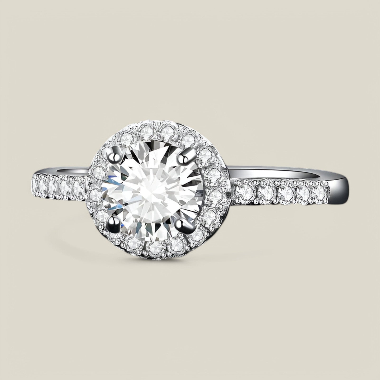 Solène | Bague de fiançailles classique - Argent