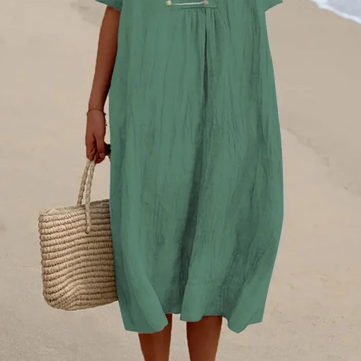 -Silvana™ | Relaxed Textured Maxi Dress-