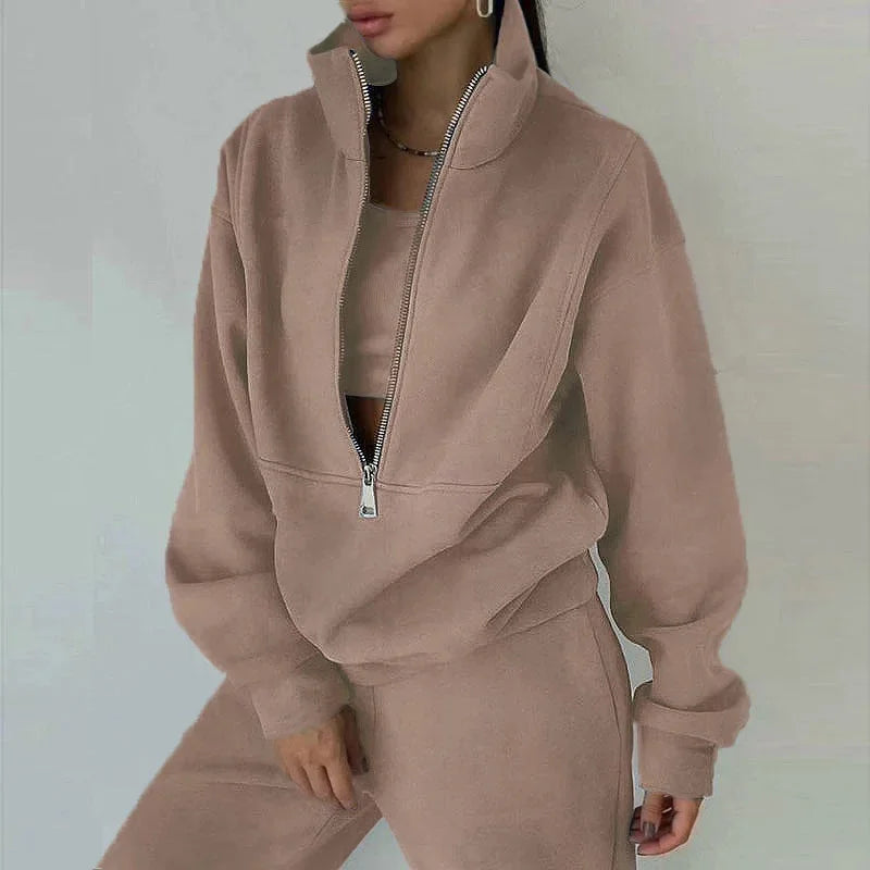 Women's Cozy Winter Sweatshirt & Pants Set