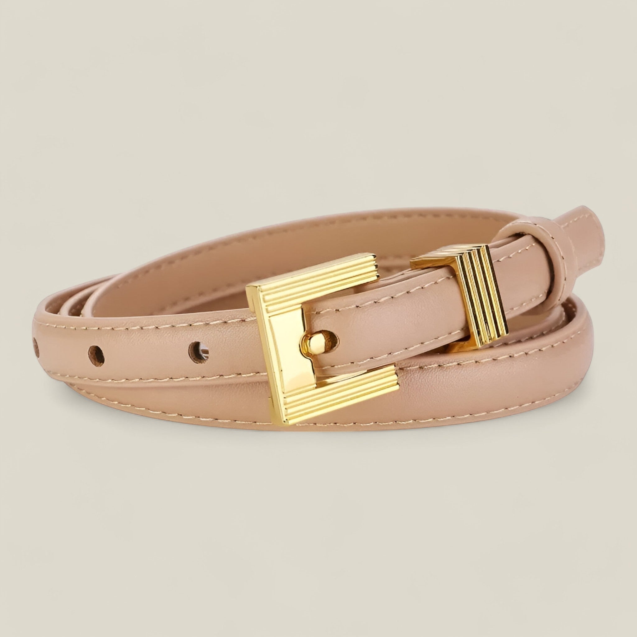 Clea | Ceinture fine en cuir - Légère et confortable