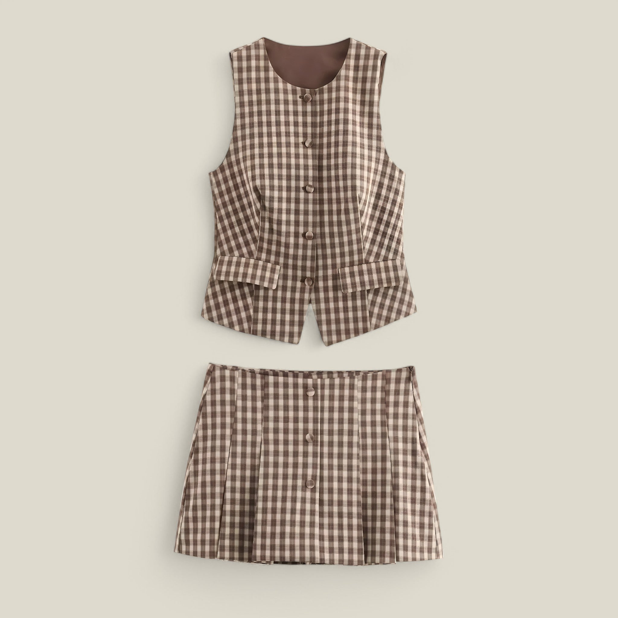 Clea | Ensemble Jupe à Carreaux