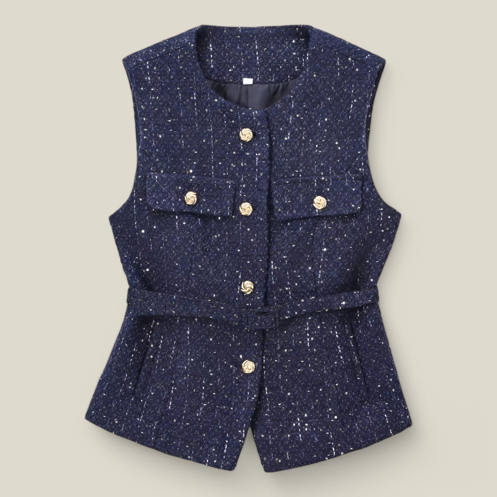 Elena | Gilet en tweed - Polyvalent et glamour