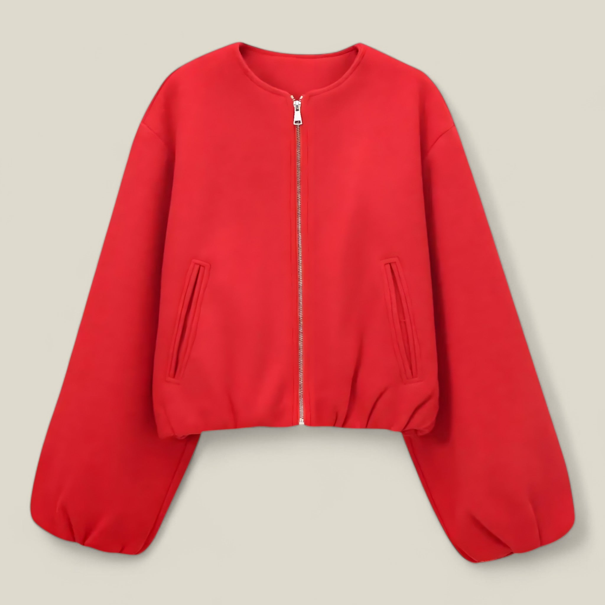 Ruby | Veste bomber rouge – Vêtement sportif élégant