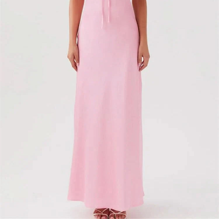Women's Elegant Strap-Tie Front Dress