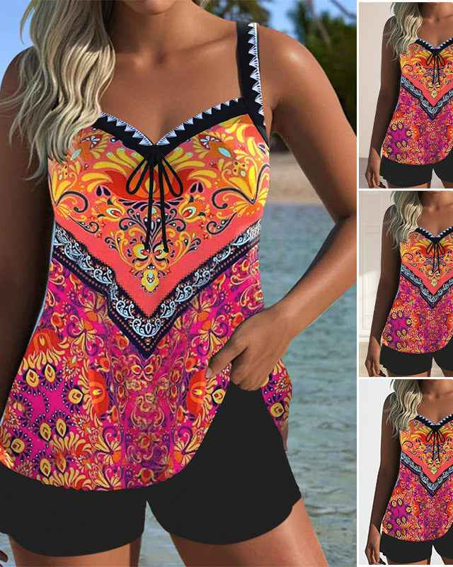 Adalyn Tankini-Set mit Blumenmuster – Schicke, bequeme Strandbademode