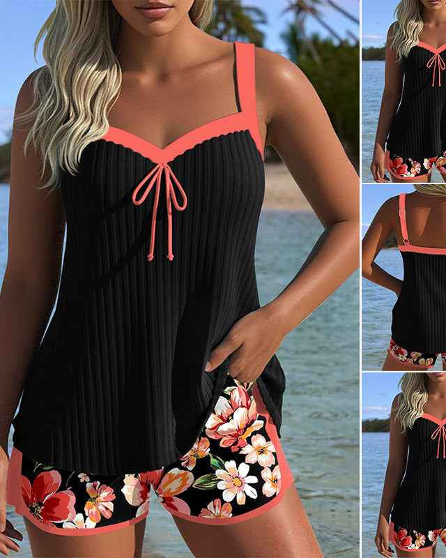 Adalyn Tankini-Set mit Blumenmuster – Schicke, bequeme Strandbademode