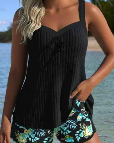 Adalyn Tankini-Set mit Blumenmuster – Schicke, bequeme Strandbademode