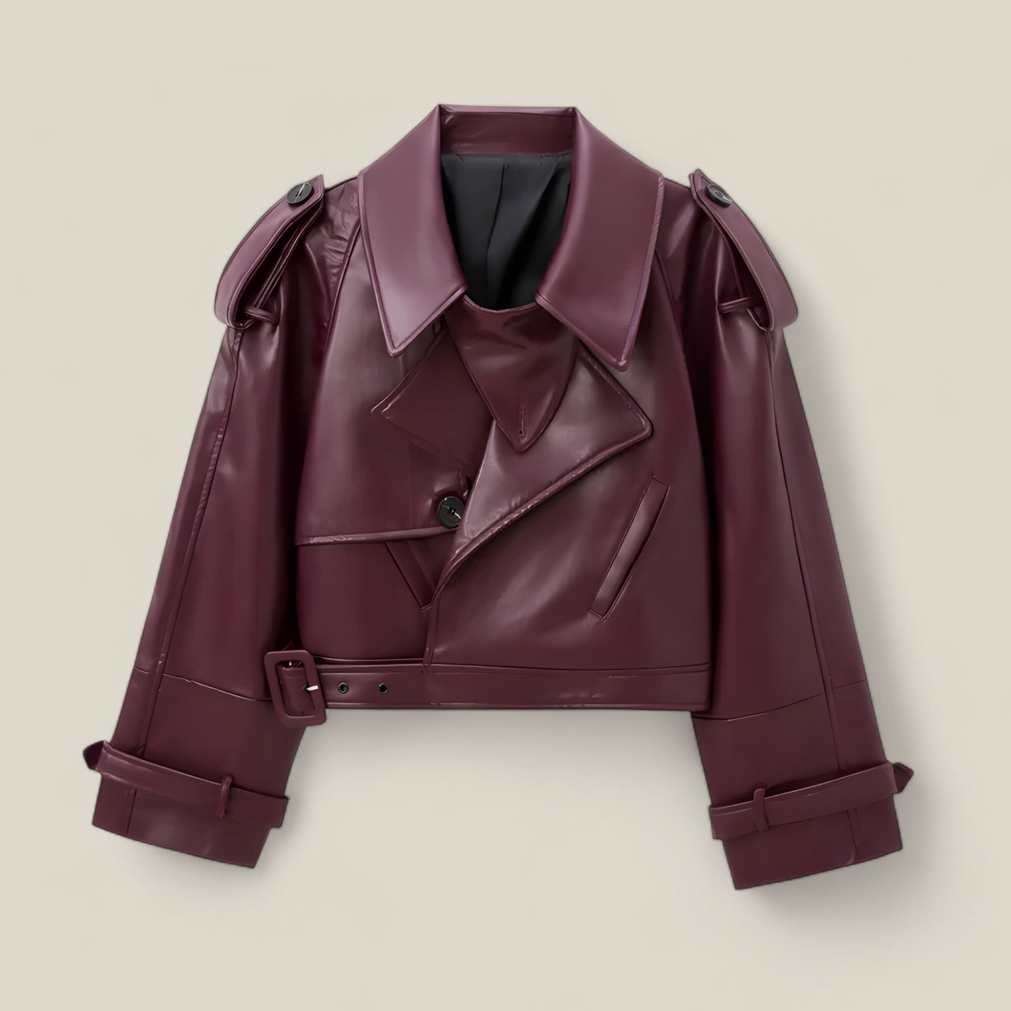 Edna | Veste bomber en simili cuir – Streetwear d'automne