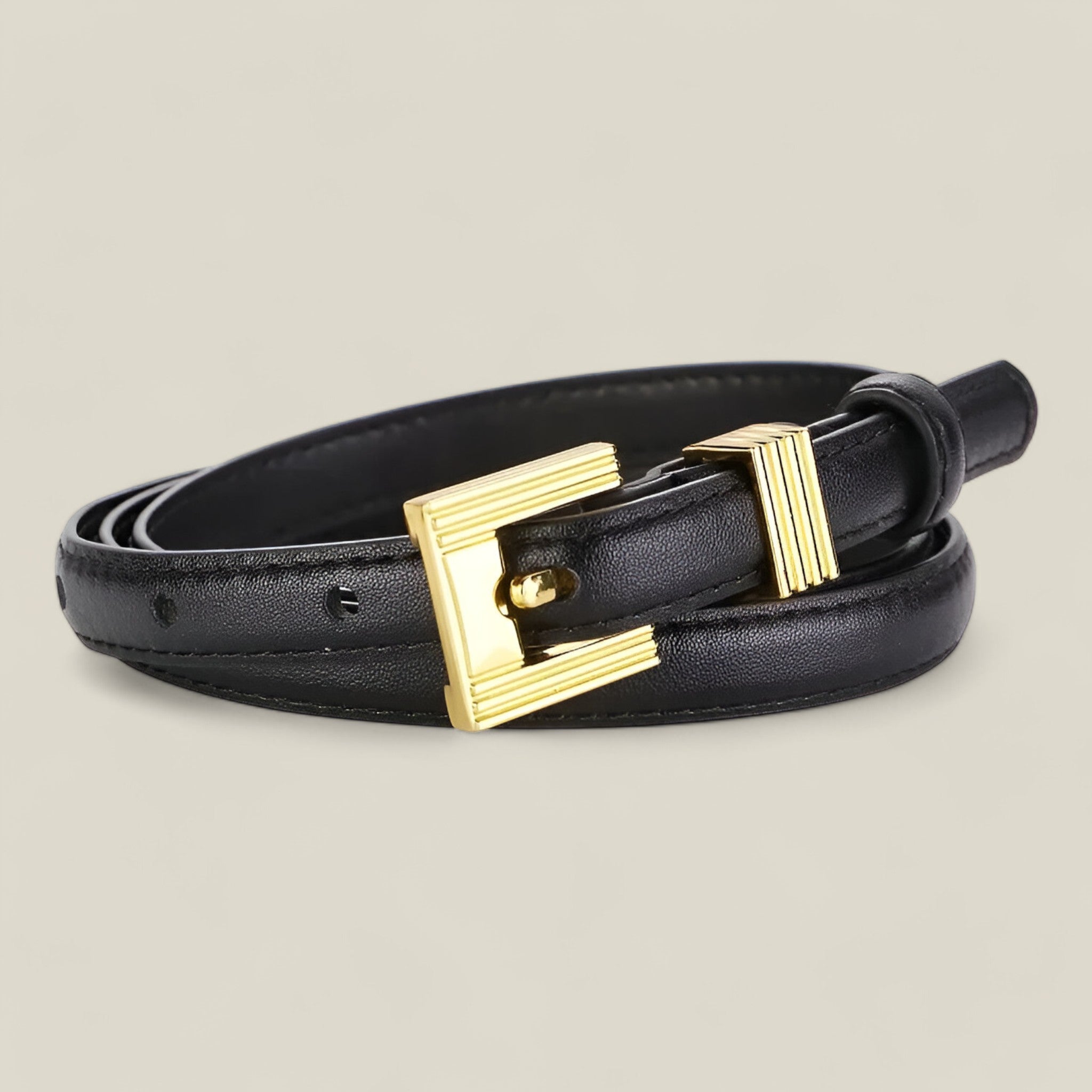 Clea | Ceinture fine en cuir - Légère et confortable