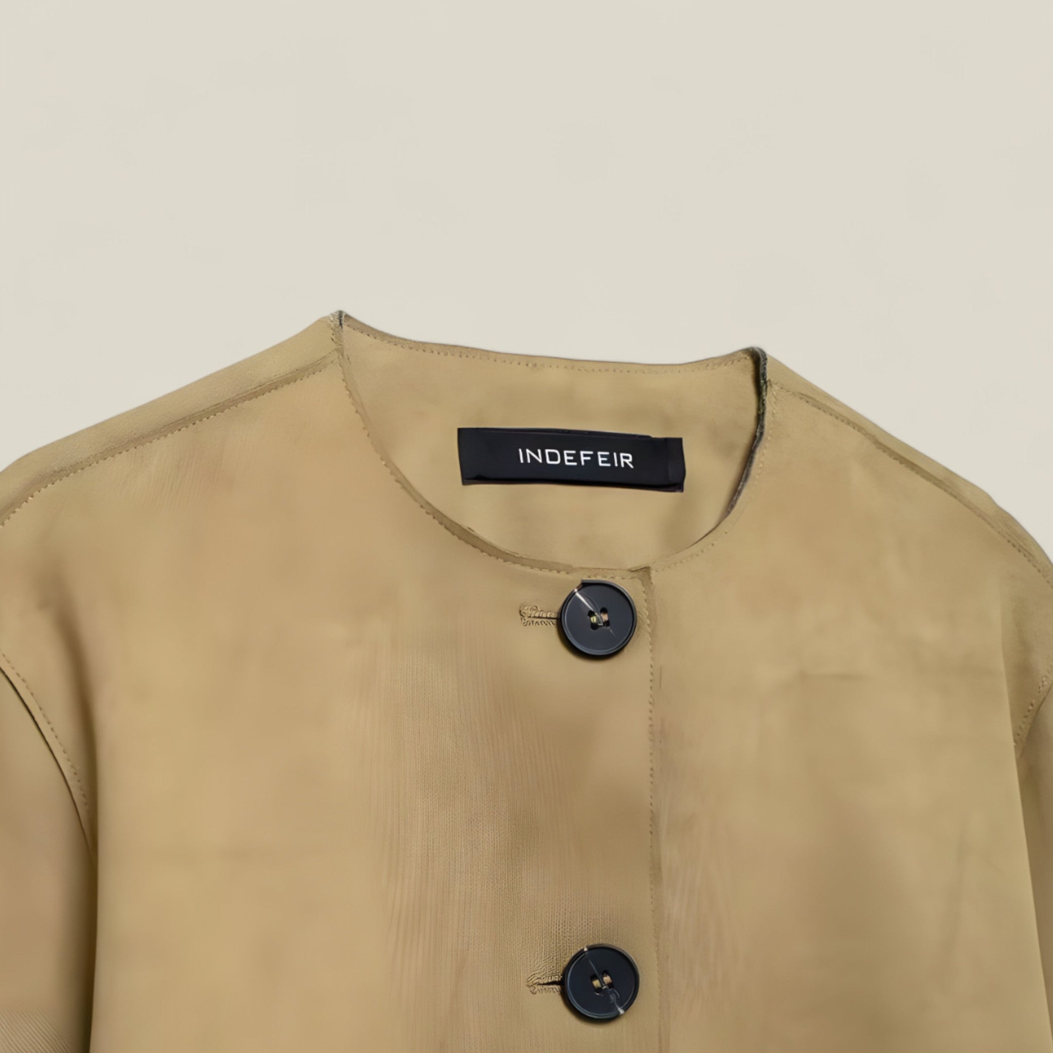 Senna | Veste en daim – Élégance décontractée - Beige