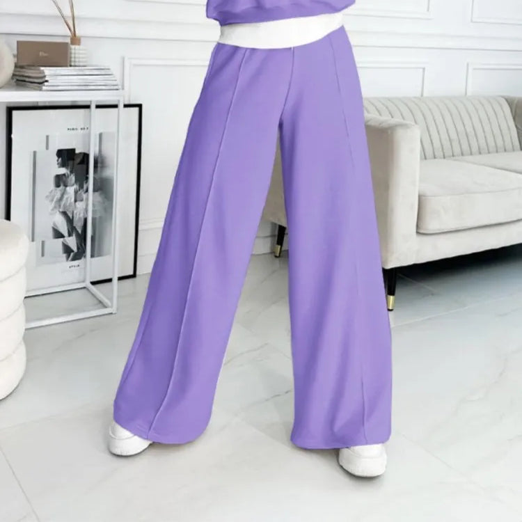 Women's Hooded Top & Wide-Leg Pants Set — Classic