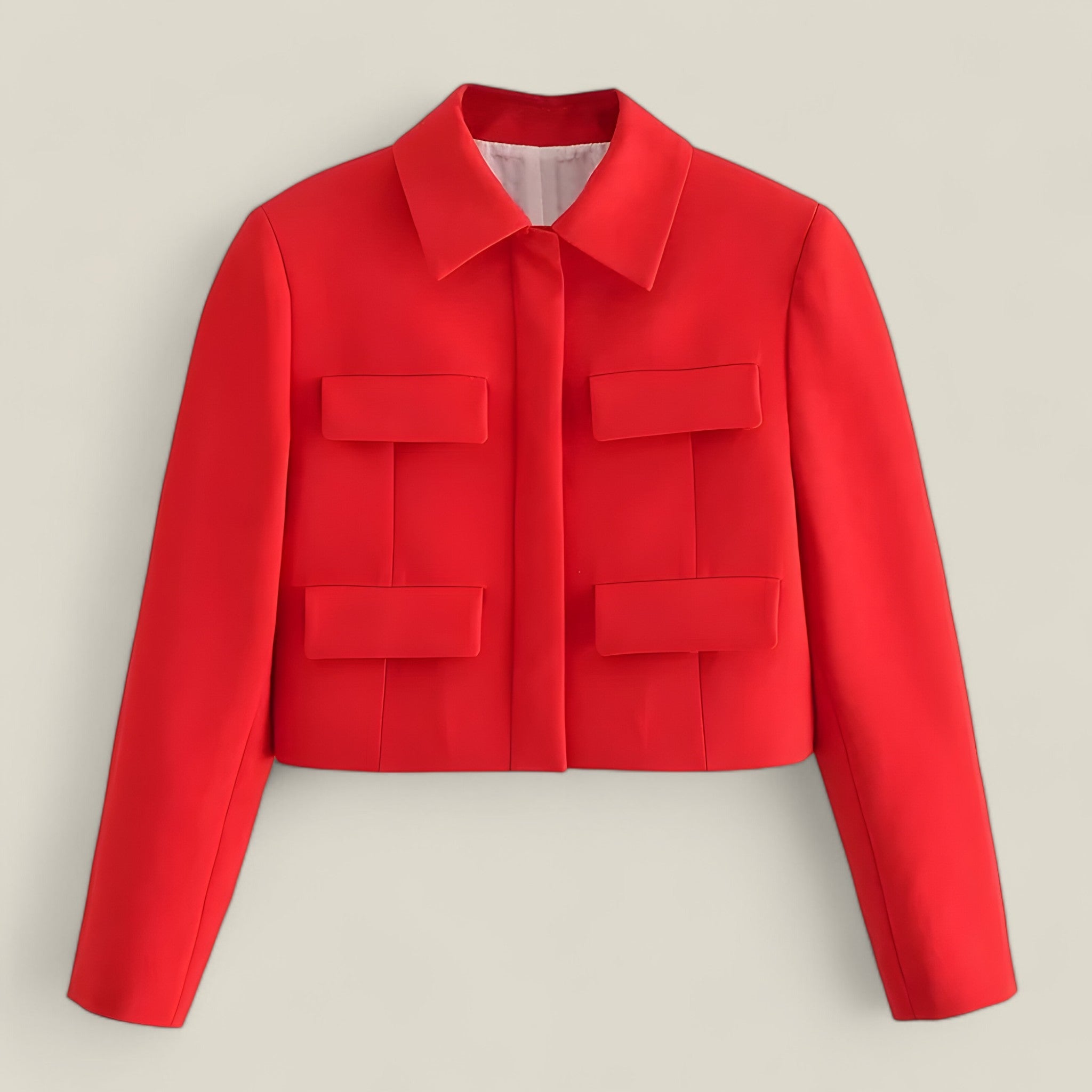 Scarlet | Blazer court rouge – Elégant et formel