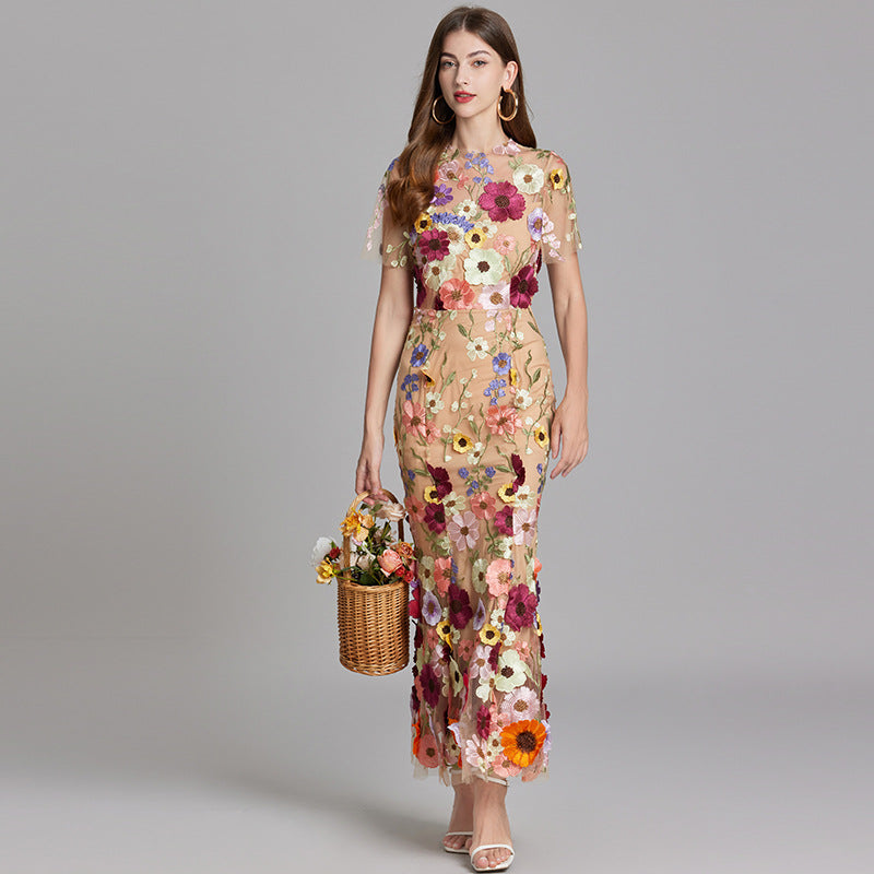 Women's Solara Floral Finesse Dress – Effortlessly Elegant