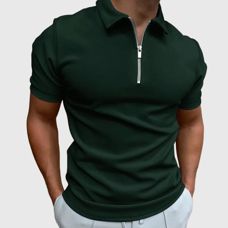 Men's Nathan Zipper Polo Shirt – Sleek Everyday Style