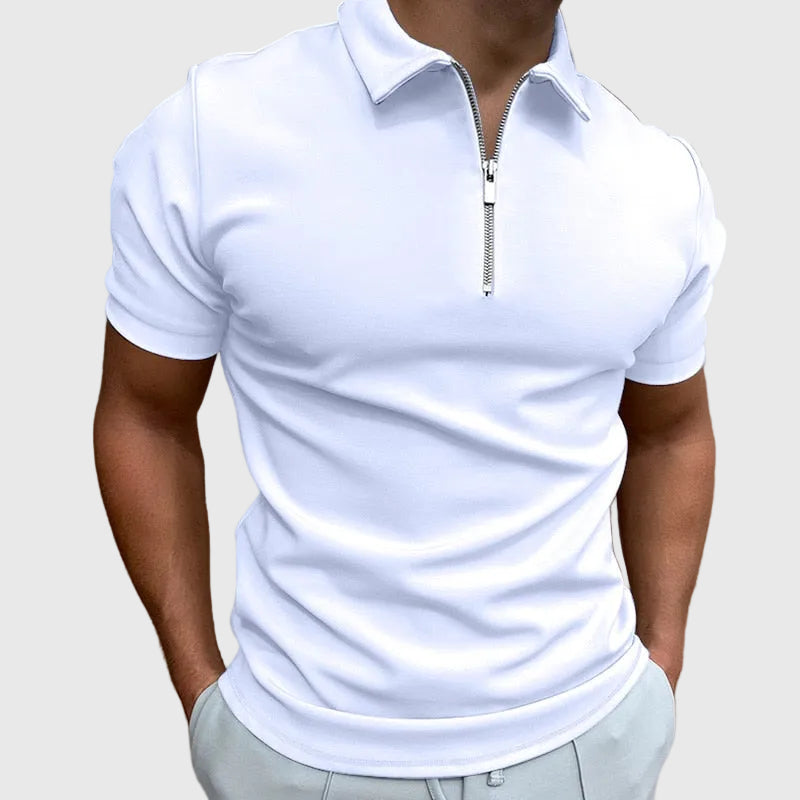 Men's Nathan Zipper Polo Shirt – Sleek Everyday Style