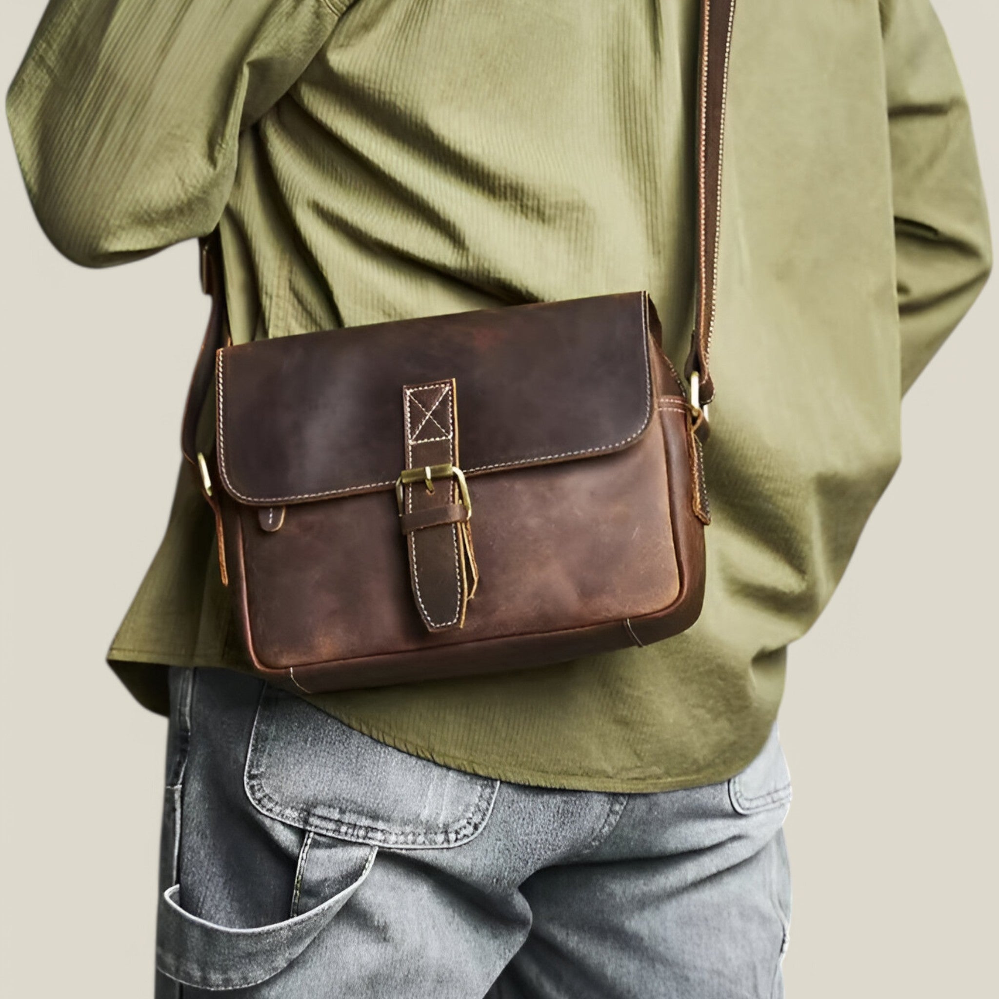 Caleb | Sac à bandoulière vintage - Intemporel et pratique