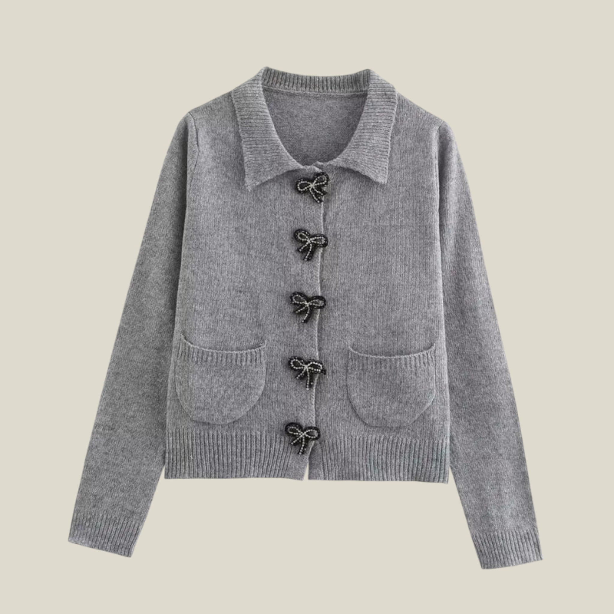 Maya | Gilet court ouvert en tricot – Style automnal décontracté