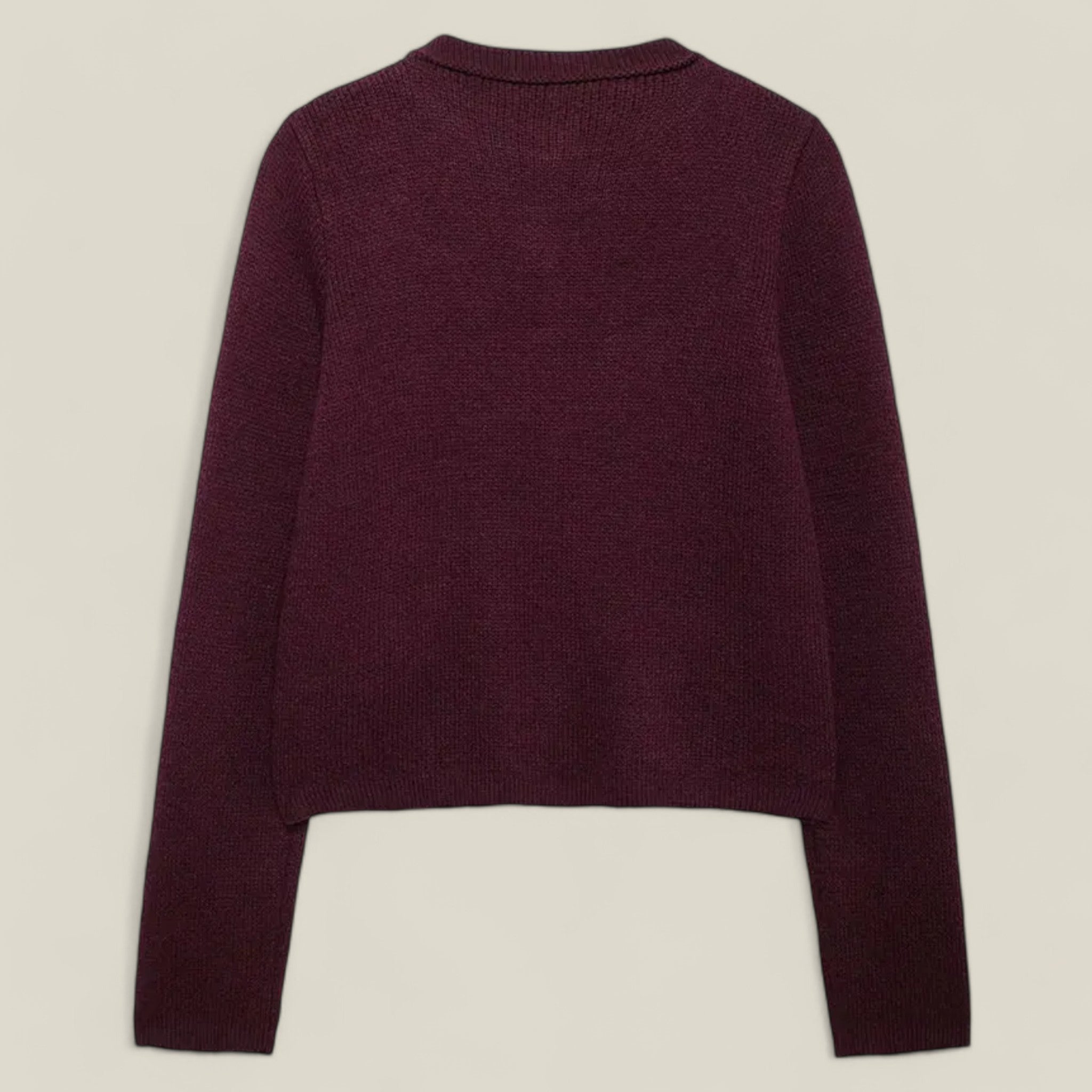 Alice | Pull en tricot bordeaux – Look vintage d'automne