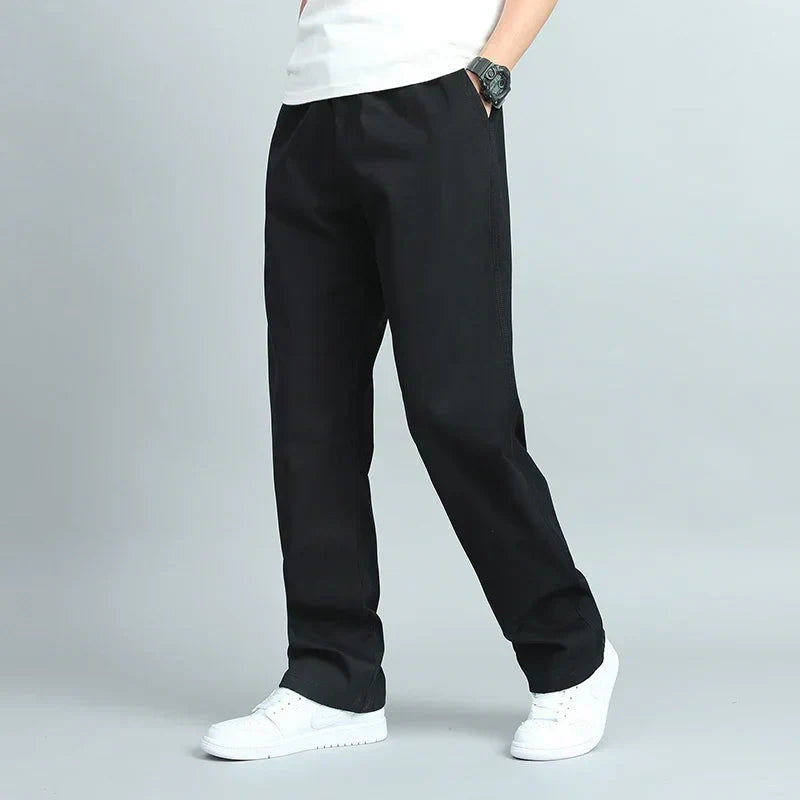 Arno Men’s Relaxed-Fit Wide-Leg Cotton Pants