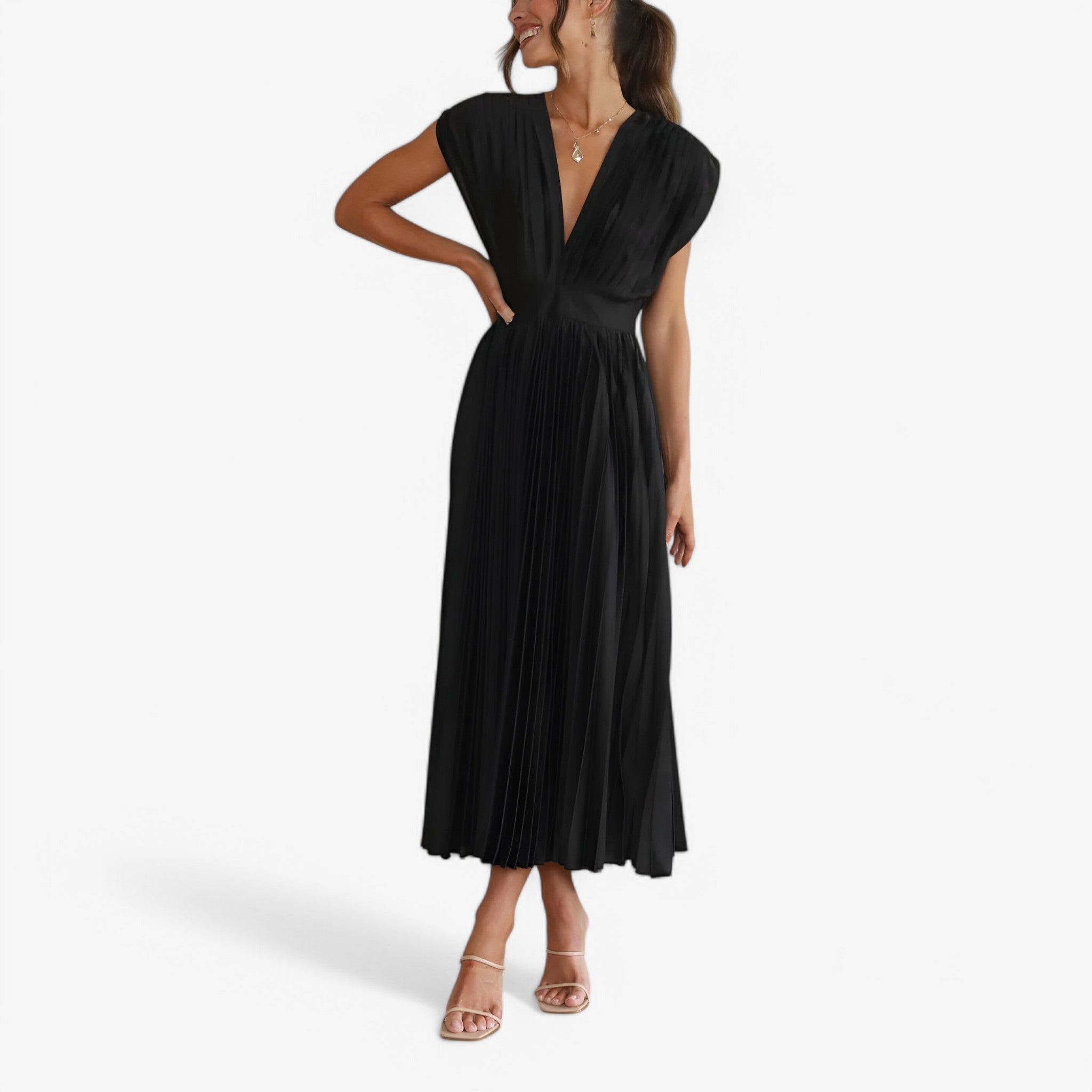 Women's Maxi Pleated Dress – Elegant and Comfortable, Perfect for Any