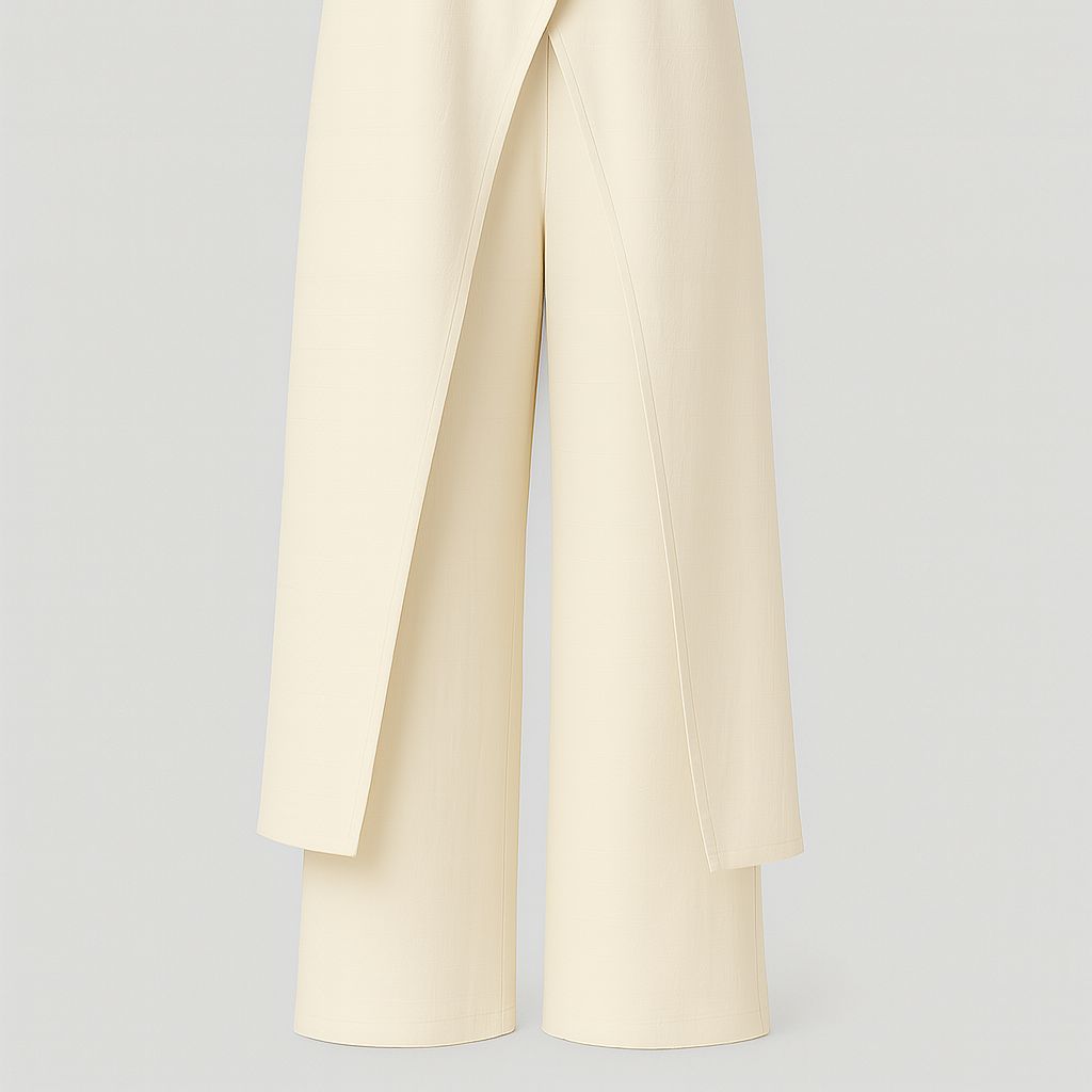 Chic Women's Clothing Set: Elegant Blouse & Tailored Trousers