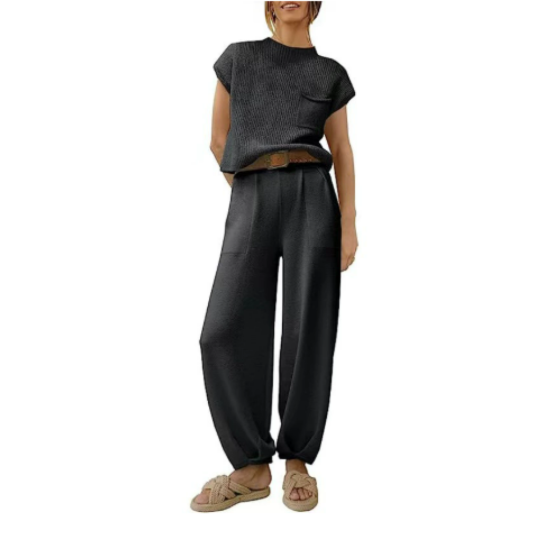 Women's Relaxed-Fit Wide-Leg 2-Piece Set - Co-Ord