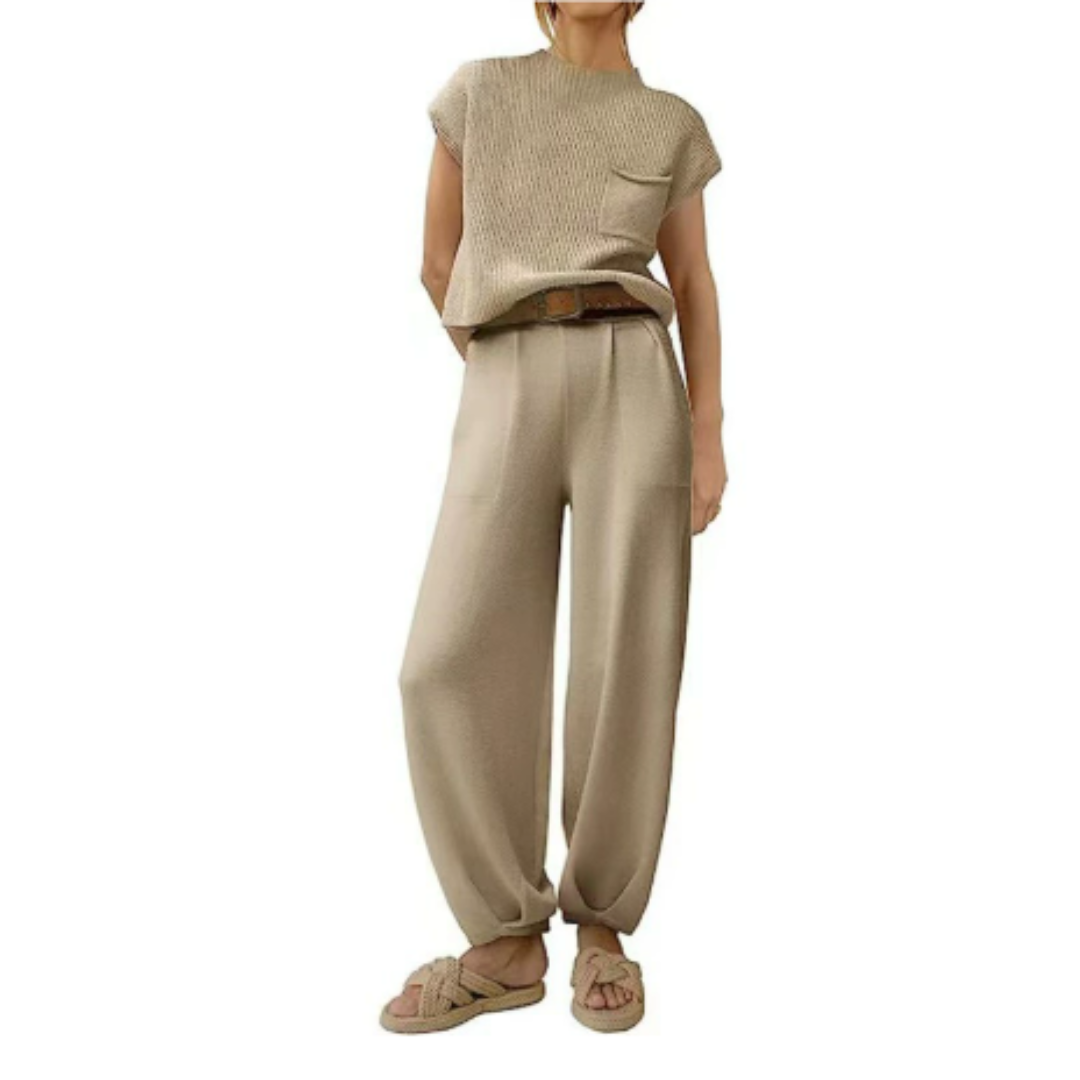 Women's Relaxed-Fit Wide-Leg 2-Piece Set - Co-Ord
