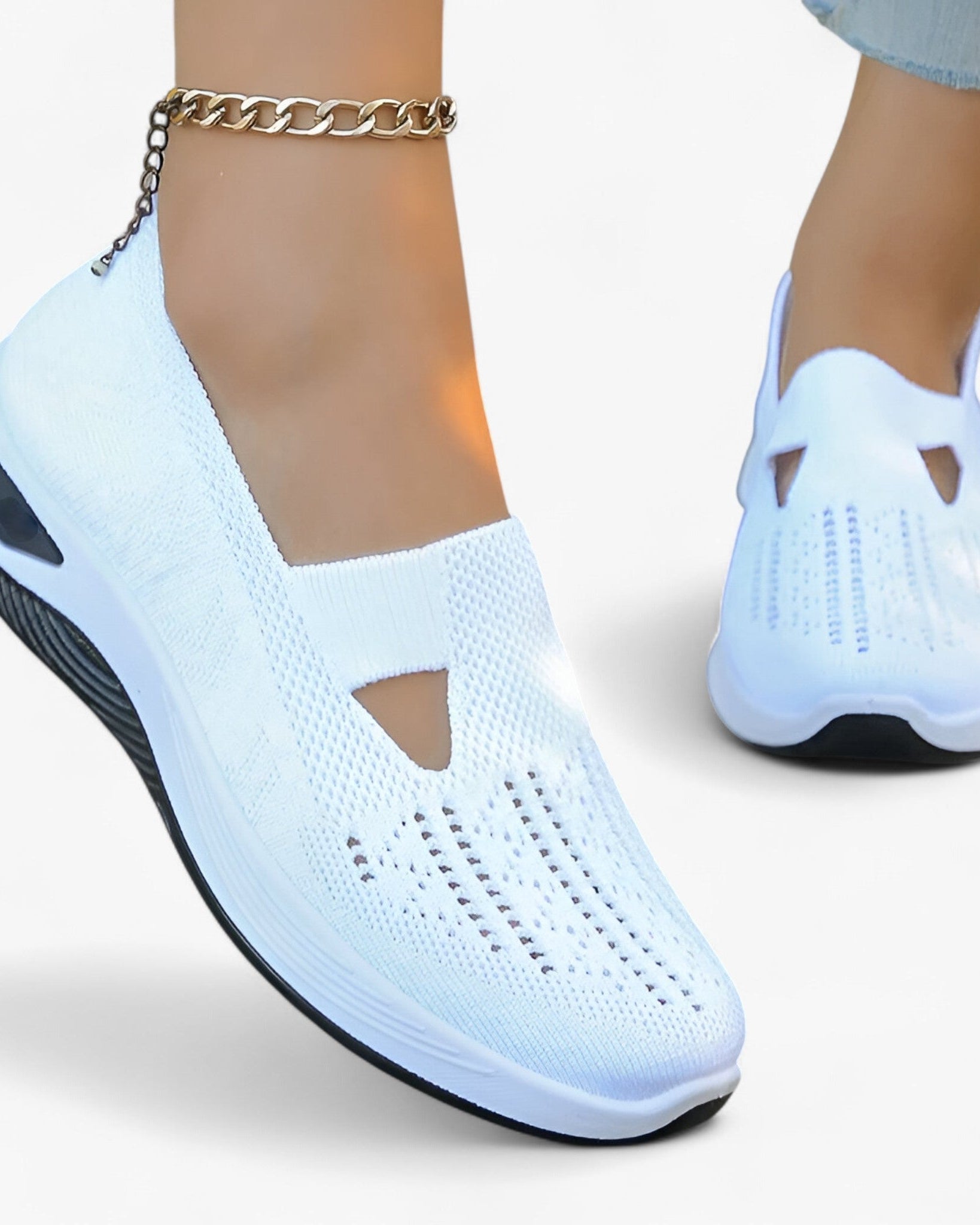Clare | Bløde sko – Letvægts og støddæmpende - Hvid - shoes - {{ product_tags }