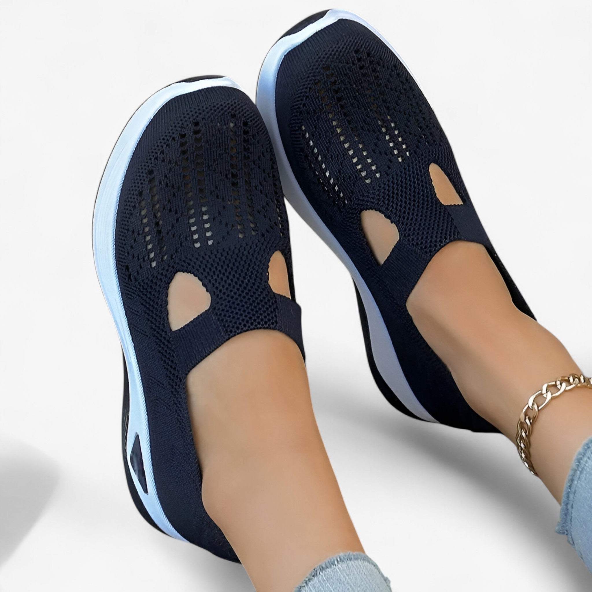 Clare | Bløde sko – Letvægts og støddæmpende - Marinblå - shoes - {{ product_tags }