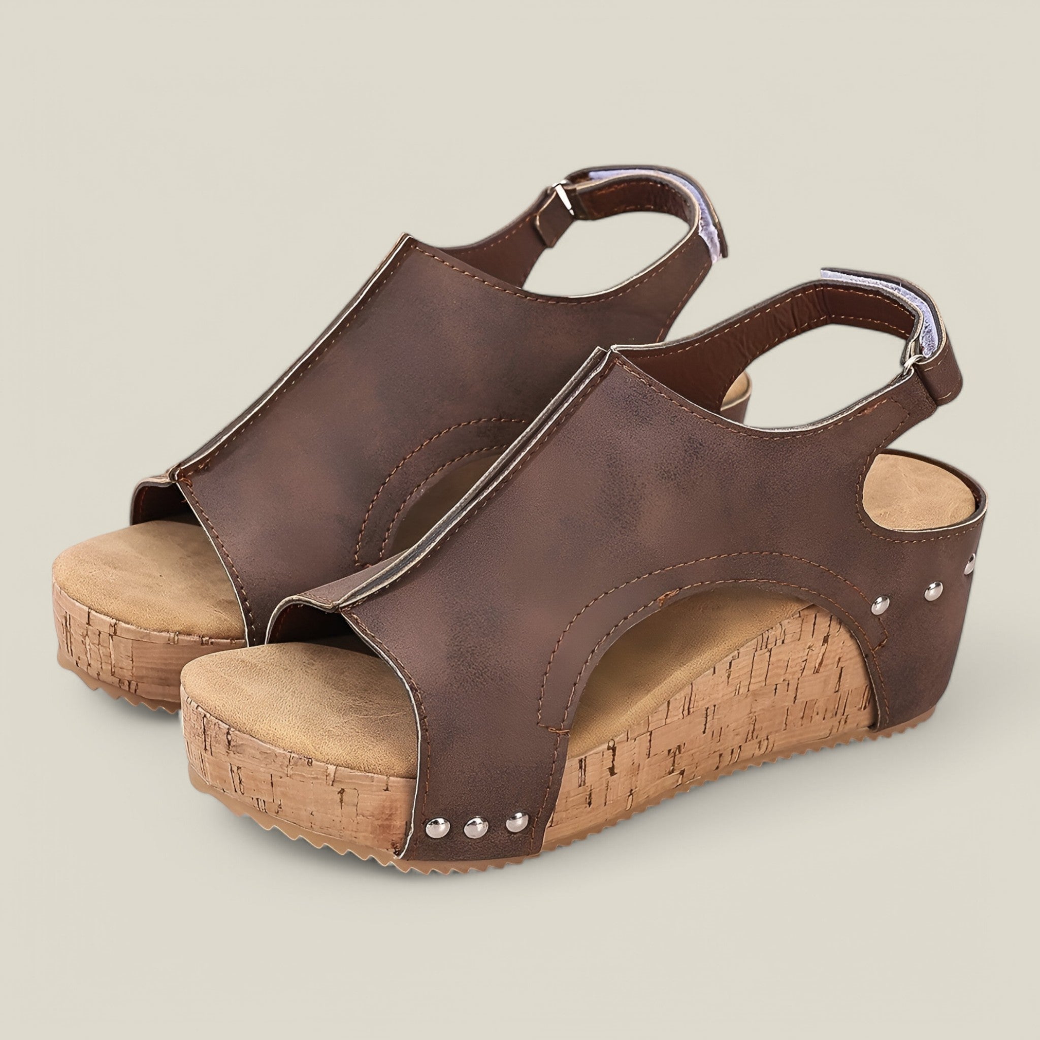 Amy | Sandales compensées à plateforme - Élégantes et confortables