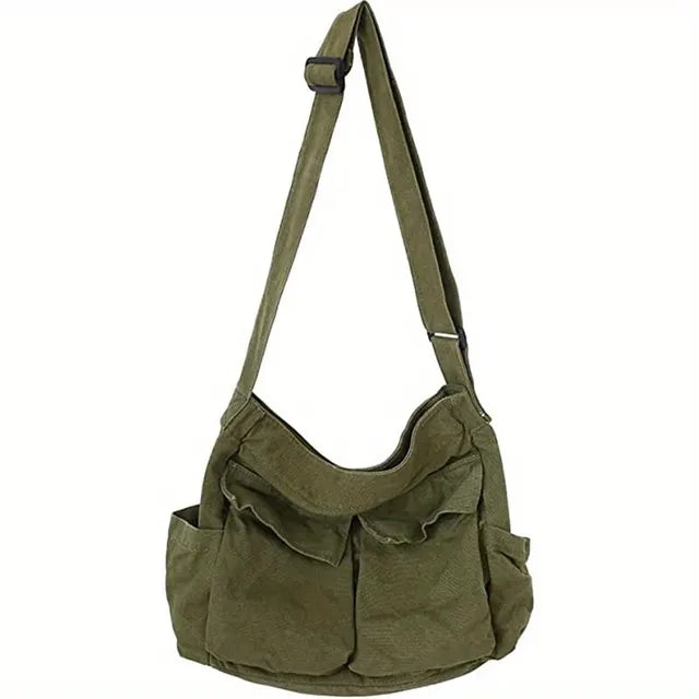 Josephina Vintage Canvas Crossbody Bag for Women – Elegant, Timeless Style