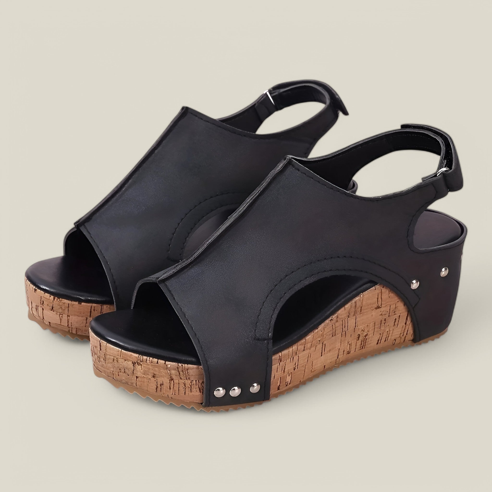 Amy | Sandales compensées à plateforme - Élégantes et confortables