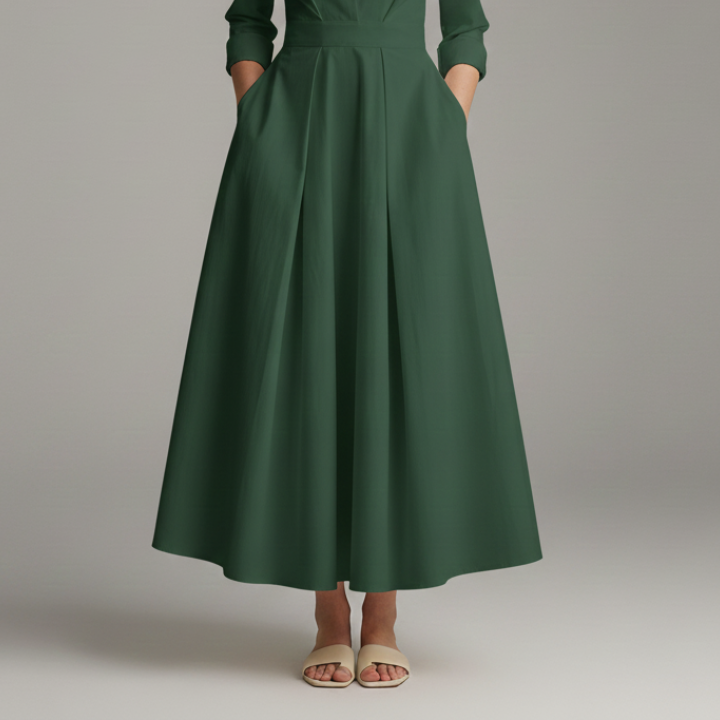 Women's Delilah Women’s Button-Front Collared Midi Dress – Timeless