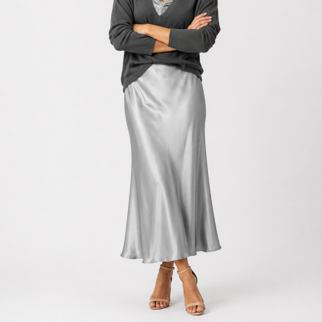 Women's Long Sleeve Two-Piece Skirt Set