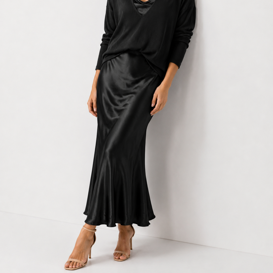 Women's Long Sleeve Two-Piece Skirt Set