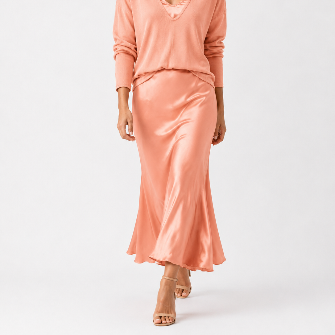 Women's Long Sleeve Two-Piece Skirt Set