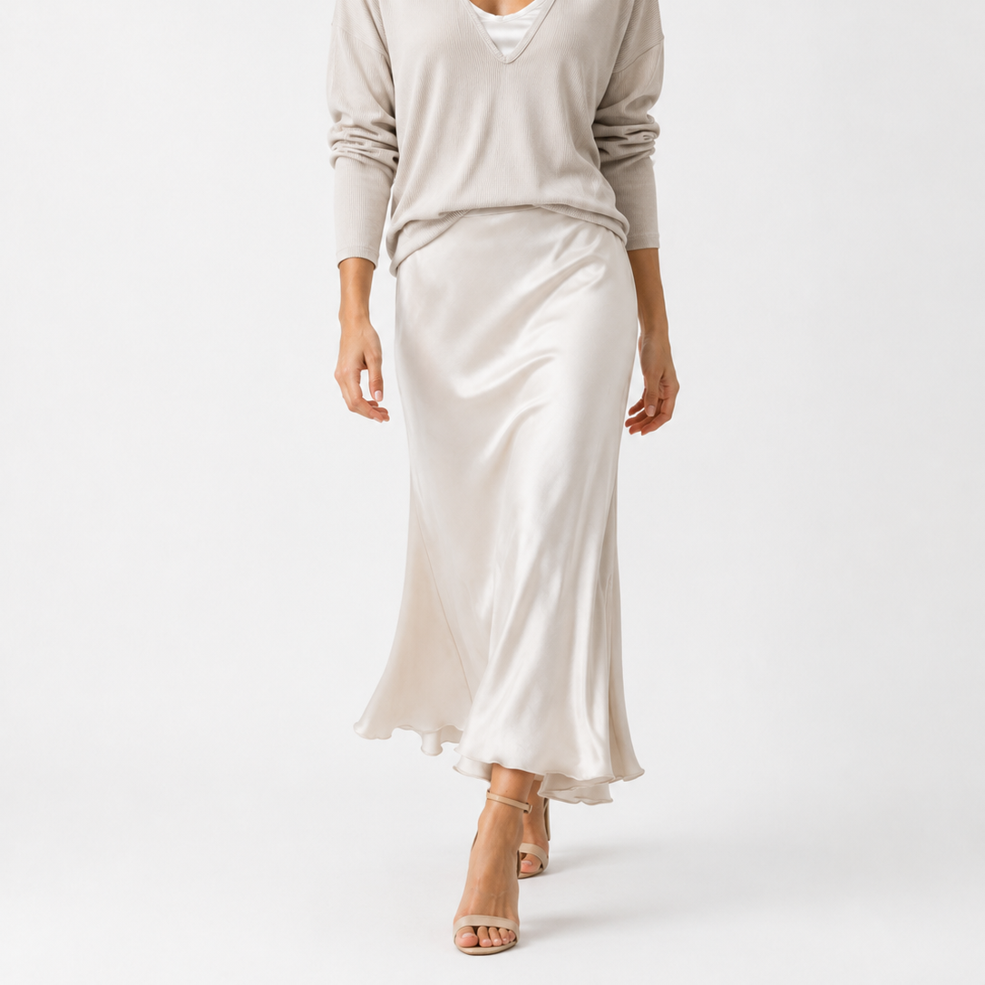 Women's Long Sleeve Two-Piece Skirt Set