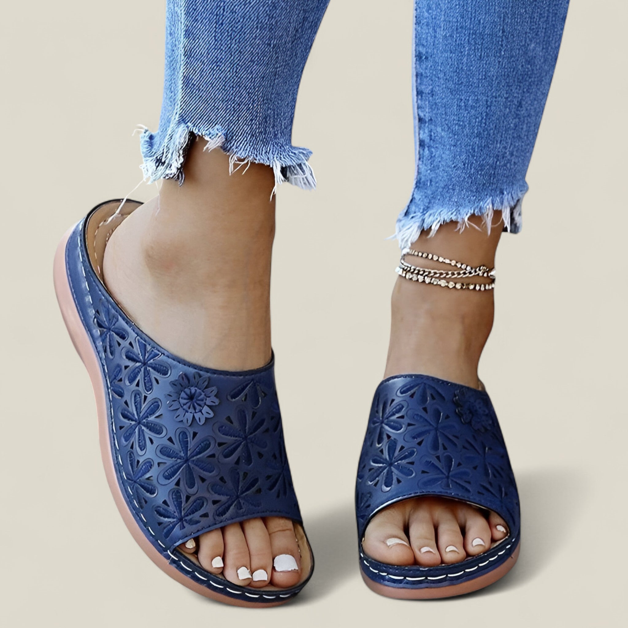 Ianne | Sandales fleuries – Élégantes et confortables