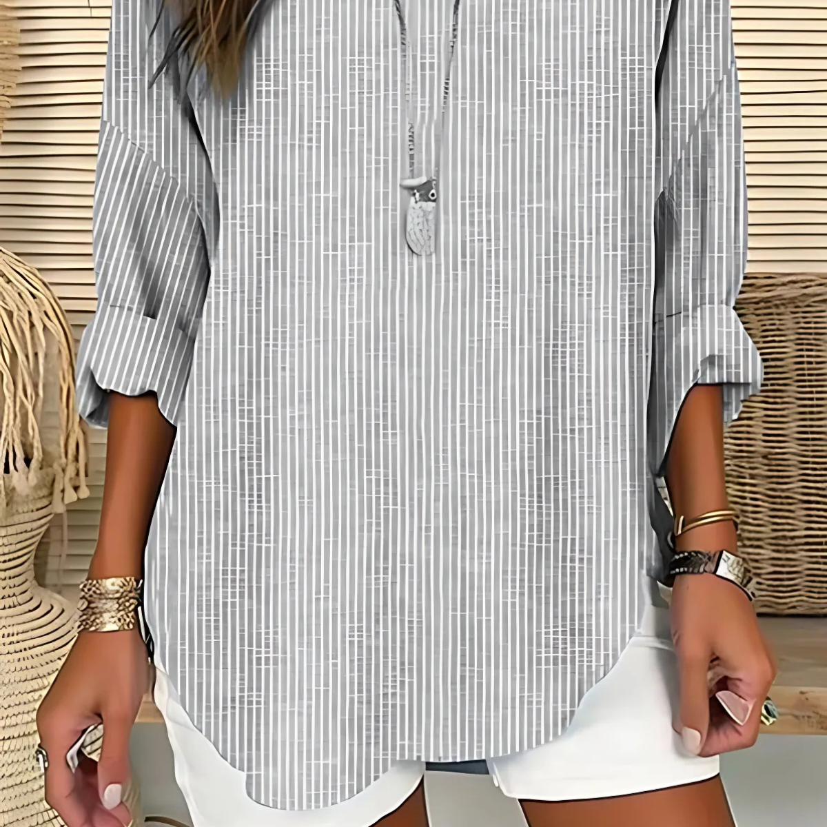Jessa | Trendy Striped Blouse