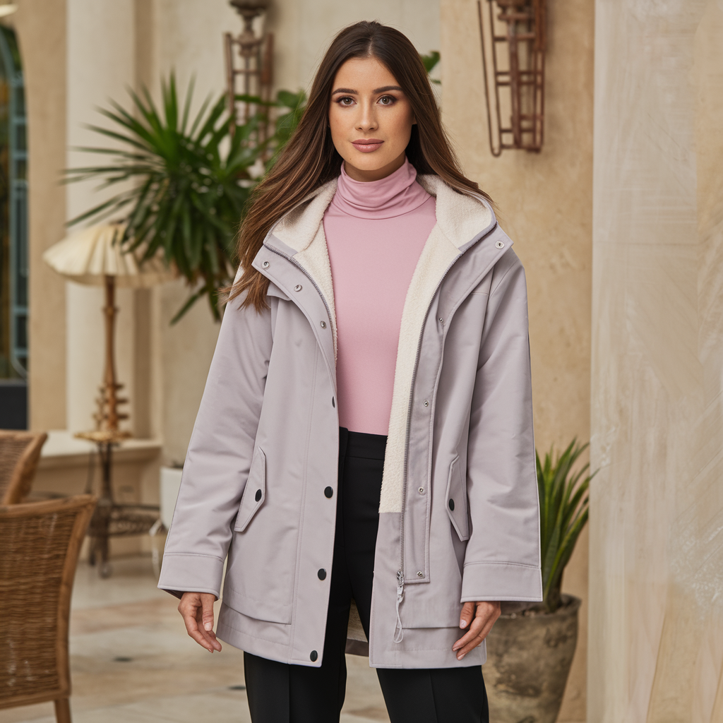 Freya | Veste d'hiver mi-longue - Mode et chaleur