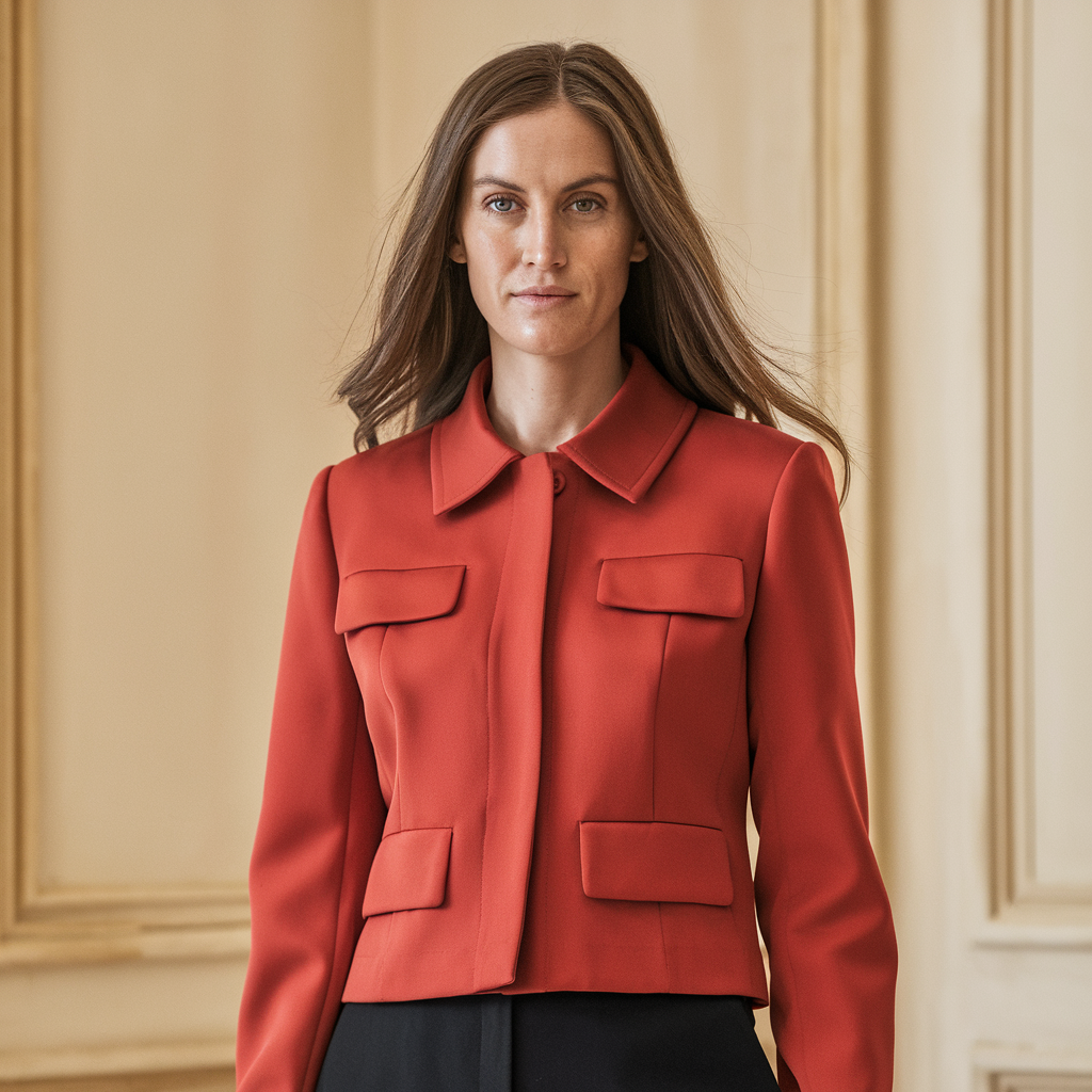 Scarlet | Blazer court rouge – Elégant et formel