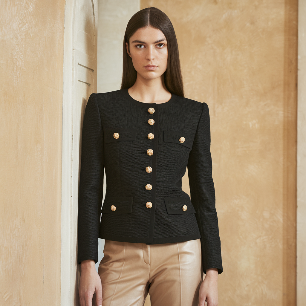 Isabelle | Veste en Tweed Courte - Confort et élégance