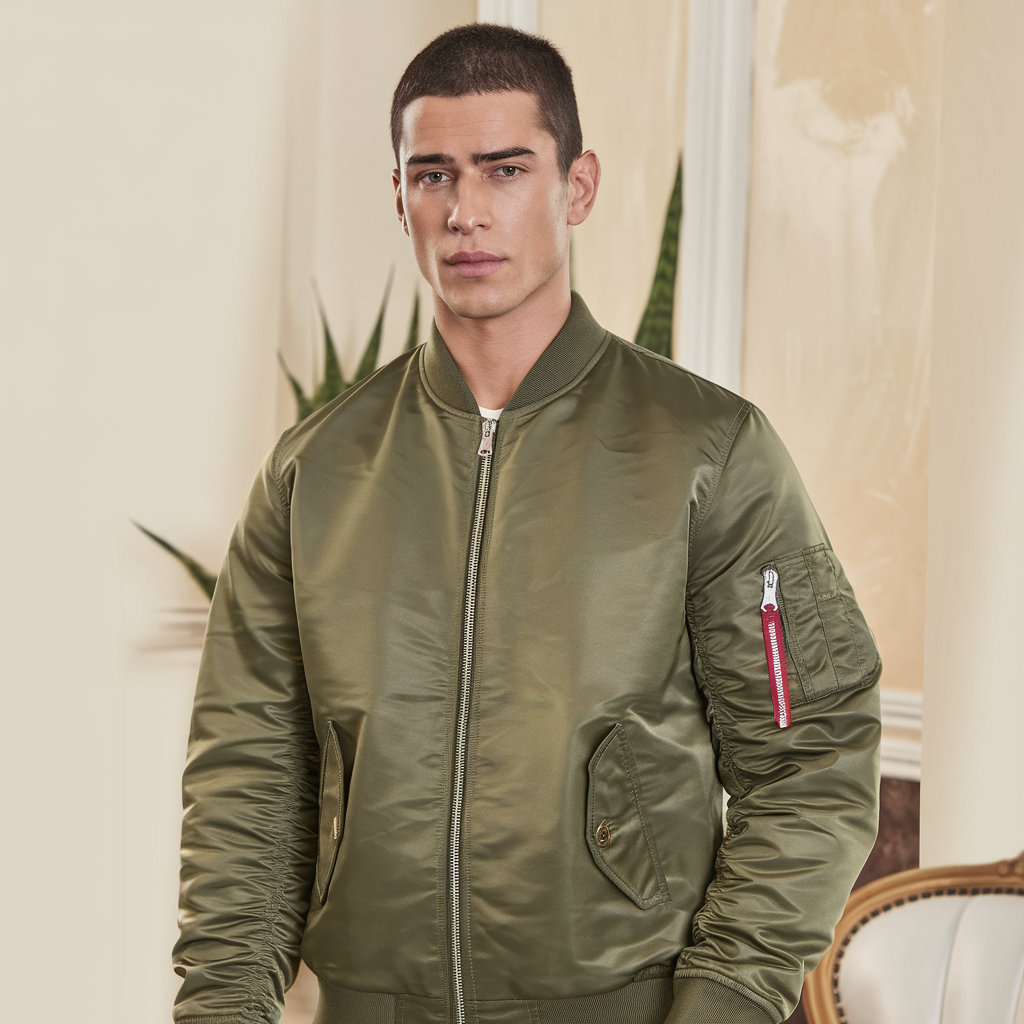 Logan | Veste bomber pilote - Chaleur militaire pour l'automne et l'hiver